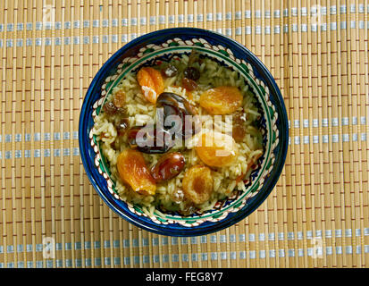 Sudlu plov Azerbaigian latte dolce pilaf Foto Stock