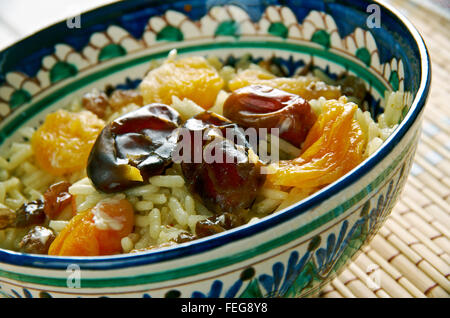 Sudlu plov Azerbaigian latte dolce pilaf Foto Stock