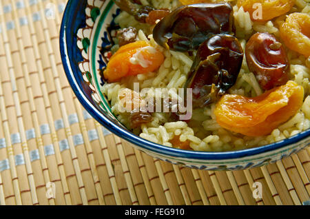 Sudlu plov Azerbaigian latte dolce pilaf Foto Stock