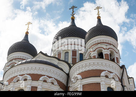 Alexander Nevski Cathedral, Toompea Hill, Old Town, Tallinn, Repubblica di Estonia Foto Stock