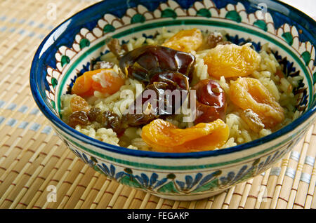 Sudlu plov Azerbaigian latte dolce pilaf Foto Stock