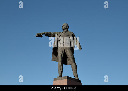 Statua di Lenin a Moskovskaya Square, San Pietroburgo, Northwestern, Russia. Foto Stock