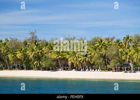 Il Nanuya Lailai Island, Blue Lagoon, Yasawa Islands, Isole Figi Foto Stock