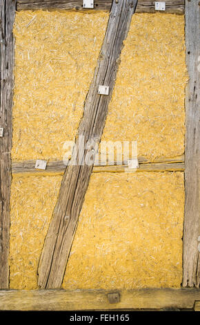 Tradizionale e bargiglio daub wall Foto Stock