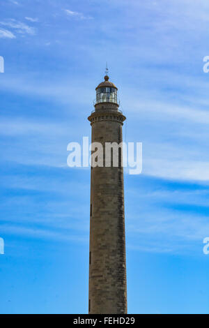 Faro di Maspalomas (Faro de Maspalomas) su Gran Canaria (Gran Canaria), il più grande il faro in Isole Canarie Foto Stock