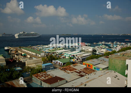 Porto maschio, maschio città capitale della repubblica delle Maldive Foto Stock