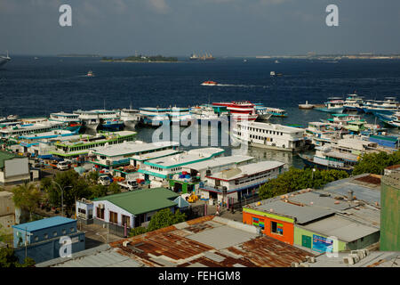 Porto maschio, maschio città capitale della repubblica delle Maldive Foto Stock