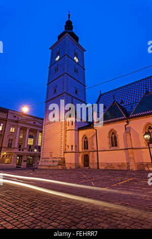 La Chiesa di San Marco di notte Foto Stock