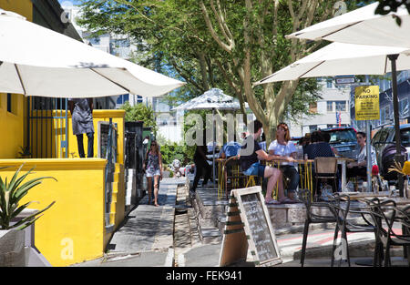 Bree Street Cafe 'cultura Club formaggio' e 'Bacon su Bree' di Città del Capo - Sud Africa Foto Stock