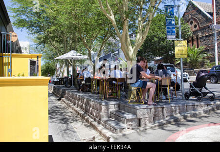 Bree Street Cafe 'cultura Club formaggio' e 'Bacon su Bree' di Città del Capo - Sud Africa Foto Stock