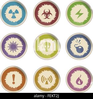 Segno di pericolo le icone Illustrazione Vettoriale