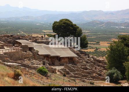 Creta, Mionische palace sito di scavo, Festo Festo, Festo Foto Stock