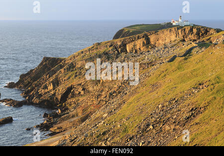 Sumburgh Testa e Faro poco dopo l'alba, Continentale, Shetland, Scotland, Regno Unito. Foto Stock