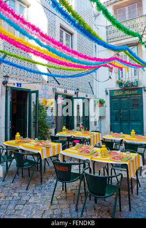 Fado Na Morgadinha, ristorante Fado, Largo Peneireiro, Alfama, Lisbona, Portogallo Foto Stock