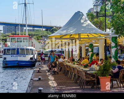 Ristorante esterno Willemstad Curacao Foto Stock