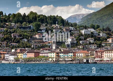 Il Lago Maggiore, Ascona, Ticino e Svizzera Foto Stock