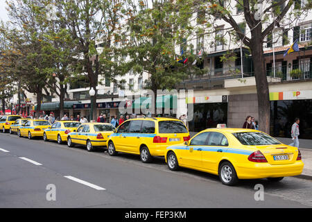 Taxi in Funchal Madeira Foto Stock