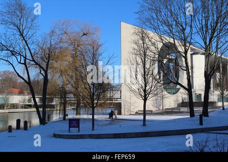 Bundeskanzleramt Berlino (Cancelleria tedesca) Foto Stock