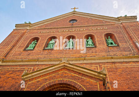 Frammento di St Ansgar nella cattedrale di Copenhagen, Danimarca. È la chiesa principale della diocesi Cattolica Romana di Copenaghen, Foto Stock