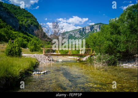 Fiume di montagna paesaggio Foto Stock