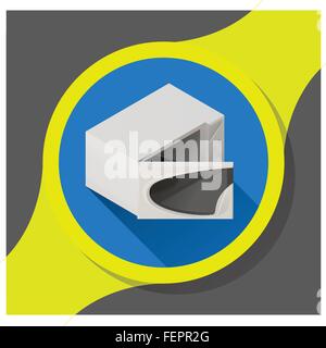 Icona aperto il forno a microonde isometrico Illustrazione Vettoriale