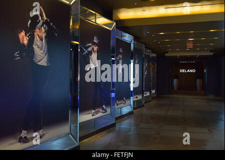 Michael Jackson si esibisce al Delano, Las Vegas NV Foto Stock