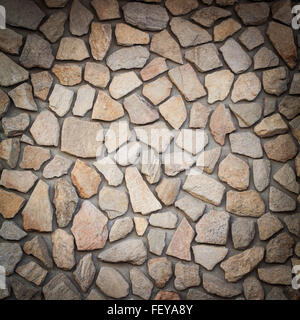 Square colpo di una parete da pietre Foto Stock