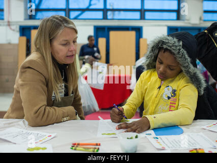 Il vice amministratore volontari a MLK giornata di servizio 2 Foto Stock