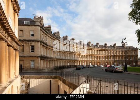 Gran Bretagna, Inghilterra, Somerset, bagno, il Circus crescent Foto Stock