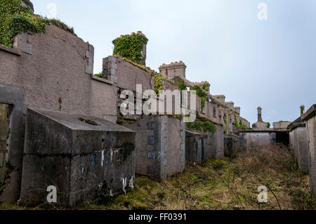 Interno della vecchia stazione di guardia costiera in Burtonport, County Donegal, Irlanda Foto Stock