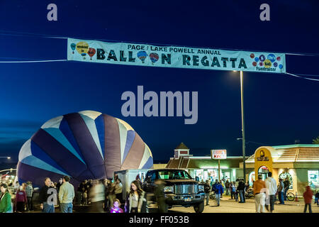 Pagina e il Lago Powell annuale regata a palloncino Foto Stock