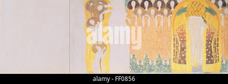 Gustav Klimt il fregio Beethoven di Gustav Klimt del fregio di Beethoven Foto Stock