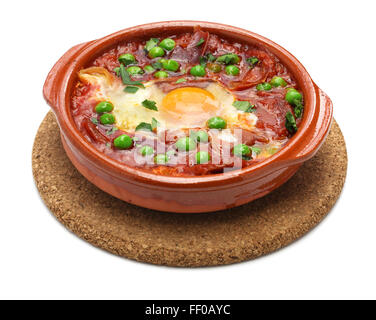 Uova di flamenco, huevos a la flamenca, spagnolo della cucina andalusa Foto Stock