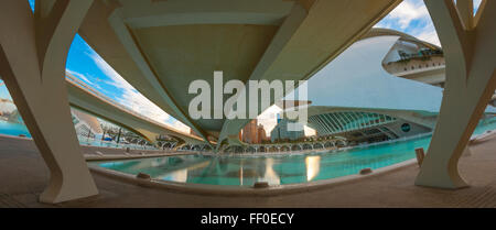 7 Novembre, 2013, Valencia, Spagna. L'Opera house a Palau de les Arts Reina Sofia, 3 mesi prima del suo rinnovo esterno Foto Stock