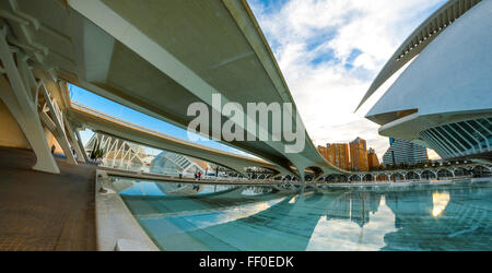 7 Novembre, 2013, Valencia, Spagna. L'Opera house a Palau de les Arts Reina Sofia, 3 mesi prima del suo rinnovo esterno Foto Stock