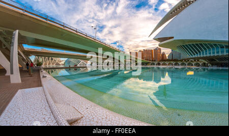 7 Novembre, 2013, Valencia, Spagna. L'Opera house a Palau de les Arts Reina Sofia, 3 mesi prima del suo rinnovo esterno Foto Stock