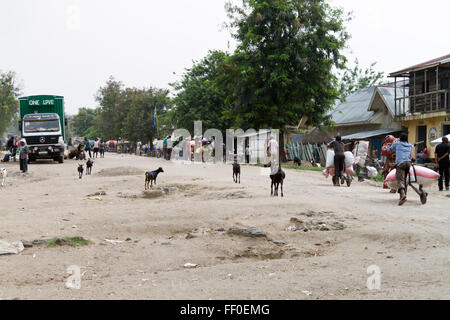 Kiwanja, Rutshuru, Nord Kivu, nella Repubblica democratica del Congo, LA REPUBBLICA DEMOCRATICA DEL CONGO,Africa centrale Foto Stock