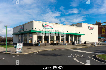 Ciambelle Krispy Kreme in Trafford Park, Manchester. Foto Stock