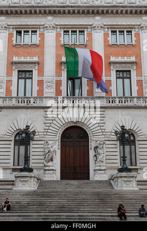 Palazzo Montecitorio, Parlamento italiano, Camera dei Deputati, Piazza del Parlamento, Lazio, Roma, Italia Foto Stock