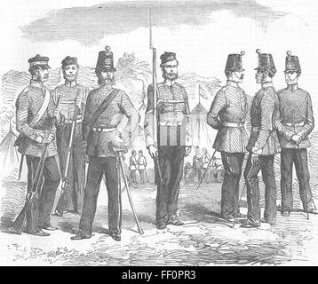 CANADA 100th(Prince of Wales Royal Canadian) Regt 1858. Illustrated London News Foto Stock