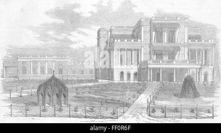 INDIA IL Mutiny Residency, Lucknow 1858. Illustrated London News Foto Stock