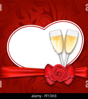 Celebrazione di carta a forma di cuore felice per il giorno di San Valentino Illustrazione Vettoriale