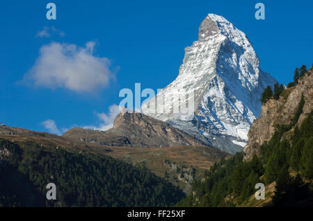 Il Cervino, 4478m, Zermatt, Svizzera, ARMps SwitzerRMand, Europa Foto Stock