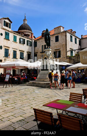 Dubrovnik,Città Vecchia,pareti,fortificazioni,Venetian,gotico e di architettura tardo rinascimentale,vicoli,Croazia.est Adriatico Foto Stock