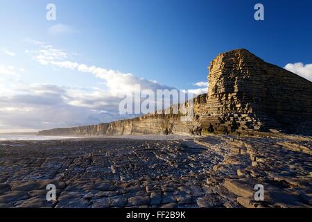 Punto di Nash, Glamorgan Heritage Costa, South Wales, Regno Unito, Europa Foto Stock