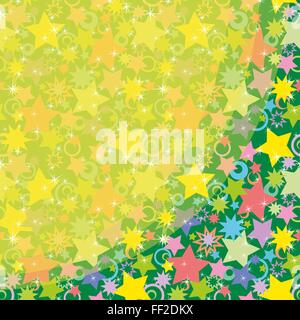 Sfondo colorato stelle Illustrazione Vettoriale