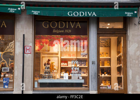 Maria di cioccolato belga Shop, Colline Street, Bruxelles, Belgio Foto Stock