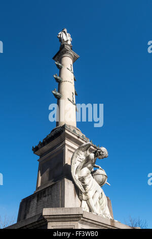 Christopher Columbus monumento, Columbus Circle, NYC Foto Stock