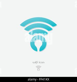 Nuovo elegante icona wireless e wifi logo. vettore isolato onda radio simbolo. Connessione internet gratuita segno di zona. tecnologia conce Illustrazione Vettoriale