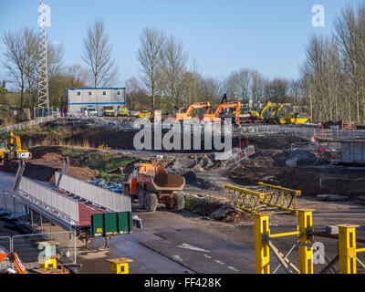 Il Footbridge costruire [sito in costruzione] Foto Stock